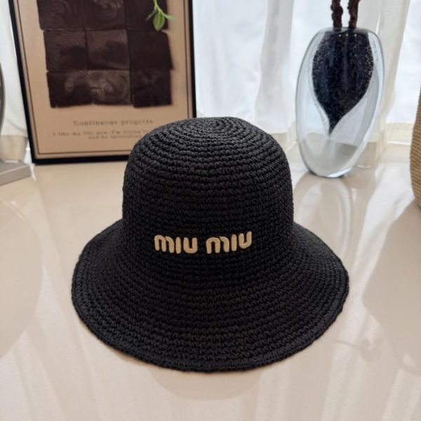 designer,replica,clothing,fake,1:1,lv,luxury,high quality Miu Miu Straw Fisherman Hat, Natural Straw Material (HZXWT7)