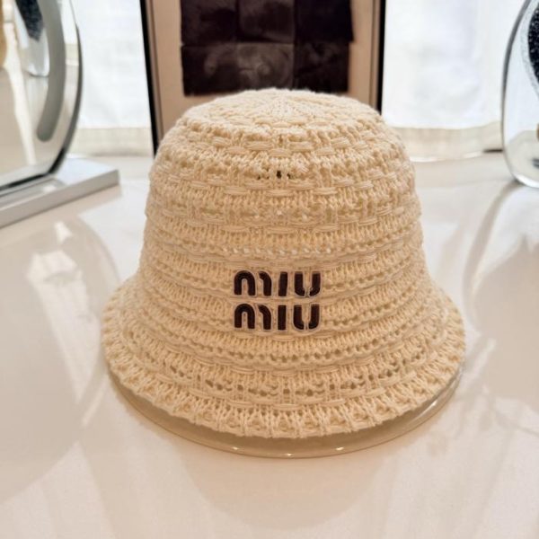 designer,replica,clothing,fake,1:1,lv,luxury,high quality This Miu Miu openwork crocheted fisherman’s hat (N2AI5K)