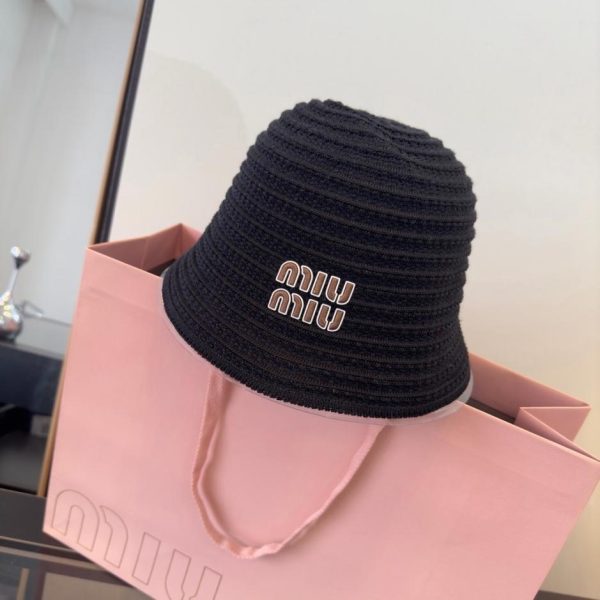 designer,replica,clothing,fake,1:1,lv,luxury,high quality Miu Miu’s new knitted fisherman’s hat, head circumference 57cm (5M9ICF)