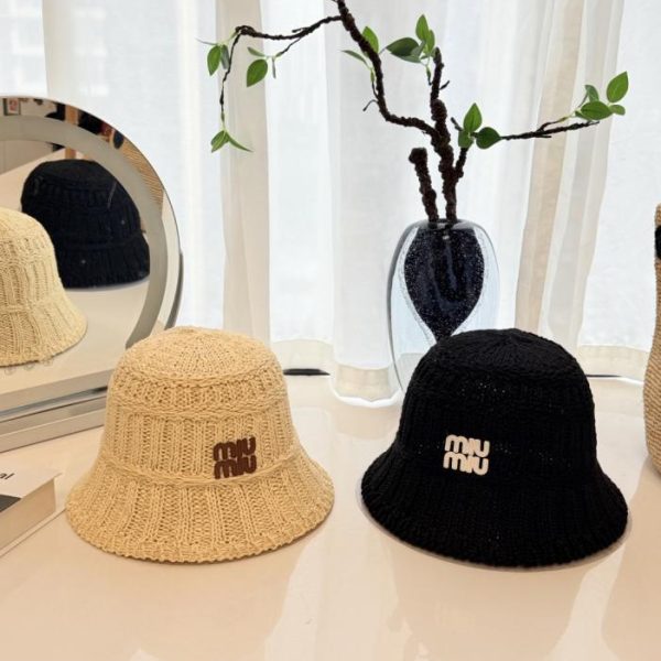 designer,replica,clothing,fake,1:1,lv,luxury,high quality Miu Miu straw fisherman’s hat (FBMWB5)