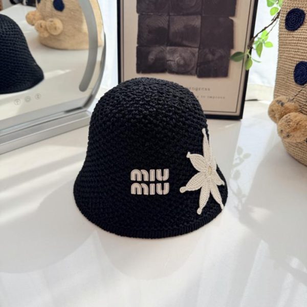 designer,replica,clothing,fake,1:1,lv,luxury,high quality Miu Miu handmade crochet fisherman’s hat (ISHDS5)