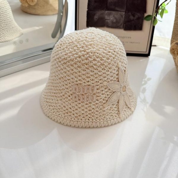 designer,replica,clothing,fake,1:1,lv,luxury,high quality Miu Miu handmade crochet fisherman’s hat (XSE9QK)