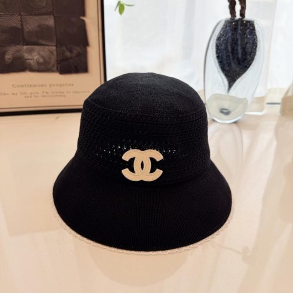 designer,replica,clothing,fake,1:1,lv,luxury,high quality Chanel lace-trimmed fisherman’s hat (H70OBN)