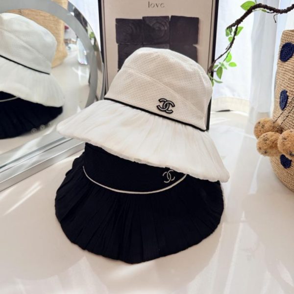 designer,replica,clothing,fake,1:1,lv,luxury,high quality Chanel pleated fisherman’s hat (34HVZY)