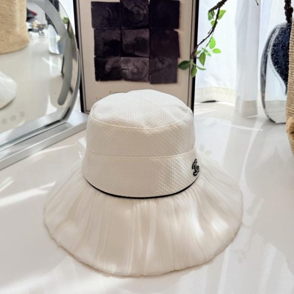 designer,replica,clothing,fake,1:1,lv,luxury,high quality Chanel pleated bucket hat (C7OEAX)