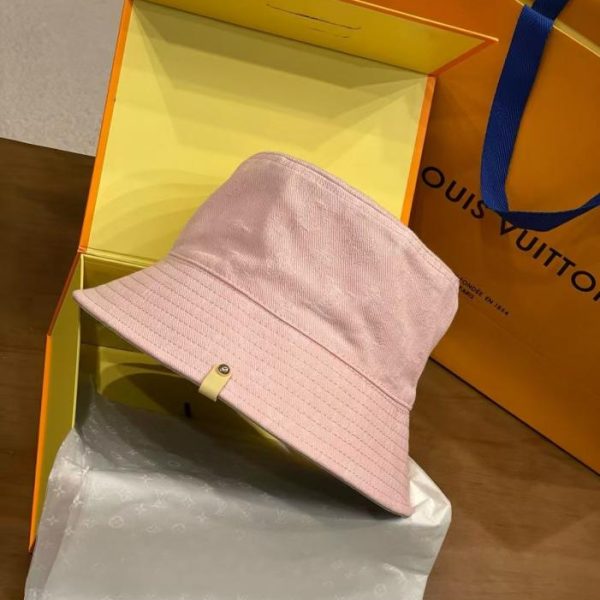 designer,replica,clothing,fake,1:1,lv,luxury,high quality LV’s new reversible denim bucket hat (4IMAX2)