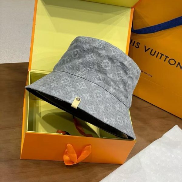 designer,replica,clothing,fake,1:1,lv,luxury,high quality LV New Denim Reversible Bucket Hat (WMBRJ2)
