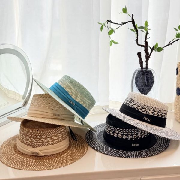 designer,replica,clothing,fake,1:1,lv,luxury,high quality Dior flat-brimmed hat (AZJTTB)