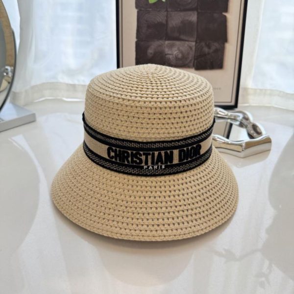 designer,replica,clothing,fake,1:1,lv,luxury,high quality Dior Women’s Straw Fisherman Hat, made of openwork straw material (5ACN3V)