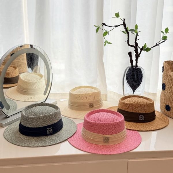 designer,replica,clothing,fake,1:1,lv,luxury,high quality Loewe flat-brimmed hat (4736YL)