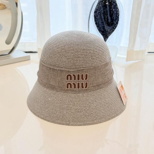 designer,replica,clothing,fake,1:1,lv,luxury,high quality Miu Miu braided fisherman’s hat (ZCZD8Y)
