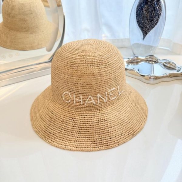 designer,replica,clothing,fake,1:1,lv,luxury,high quality Chanel Hand-woven Straw Fisherman’s Hat, Natural Raffia Hand-crocheted (L228A0)