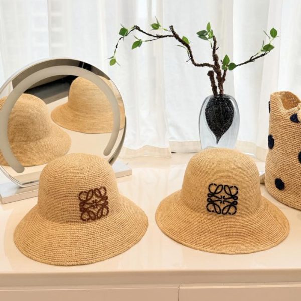 designer,replica,clothing,fake,1:1,lv,luxury,high quality Loewe Premium Raffia Fisherman Hat, Hand-woven Raffia (A2EBN7)