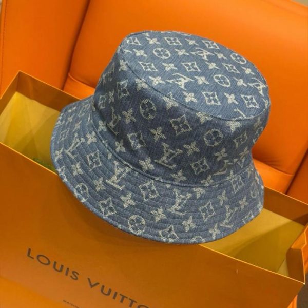 designer,replica,clothing,fake,1:1,lv,luxury,high quality Louis Vuitton monogram denim bucket hat/baseball cap (C4NZWW)