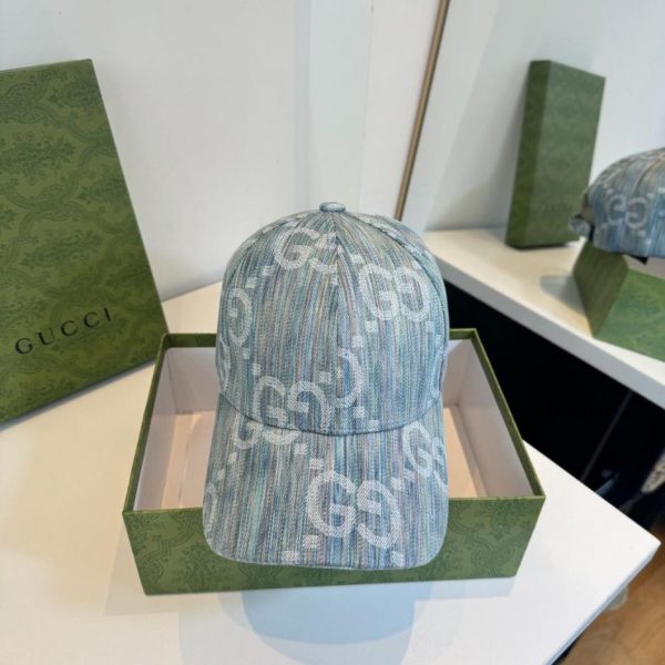 designer,replica,clothing,fake,1:1,lv,luxury,high quality Gucci baseball cap, new arrival on the GUCCI official website, featuring a denim jacquard finish (HEBRY4).