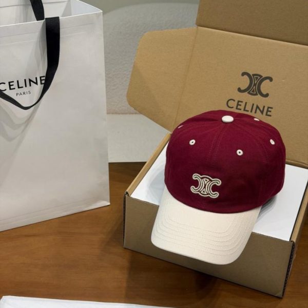 designer,replica,clothing,fake,1:1,lv,luxury,high quality Vintage-style hat in burgundy and off-white (I7MSJN)