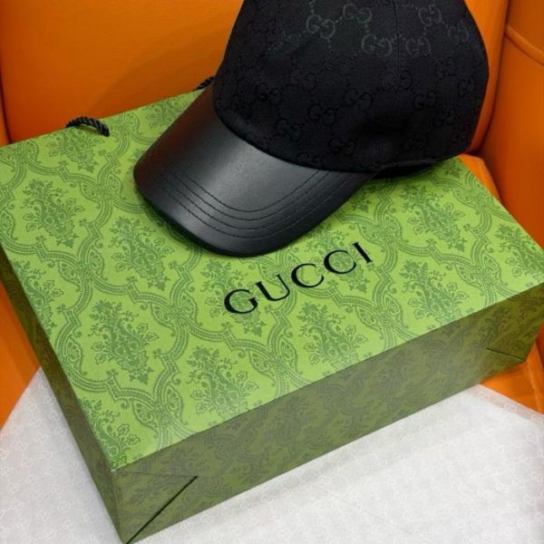 designer,replica,clothing,fake,1:1,lv,luxury,high quality Gucci’s new monogrammed leather baseball cap (4GBBVT)