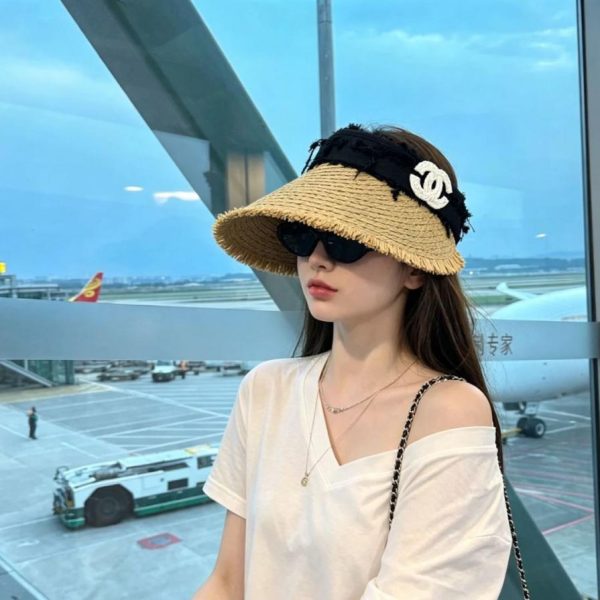 designer,replica,clothing,fake,1:1,lv,luxury,high quality CHANEL New Floral Wide-brimmed Sun Hat, Open Width Cap, Beach Wide-brimmed Sun Hat (QRTNFN)