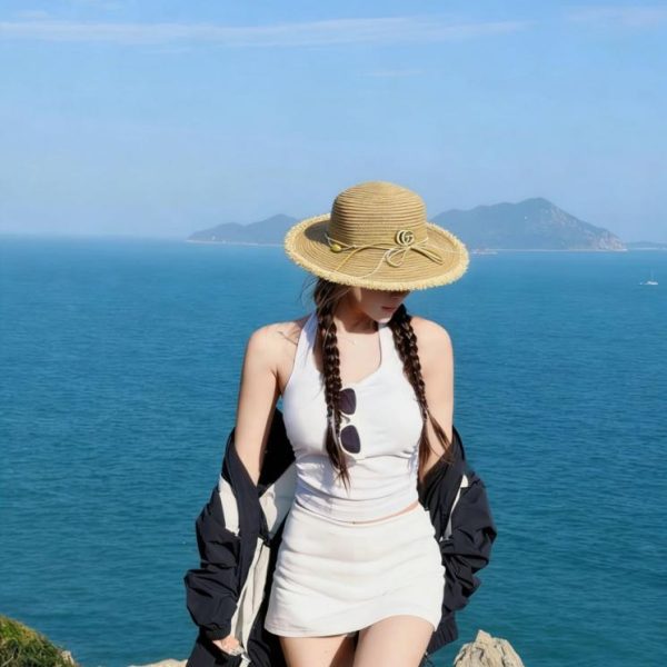 designer,replica,clothing,fake,1:1,lv,luxury,high quality GUCCI Knitted Lace Straw Hat (BXJ0ZJ)