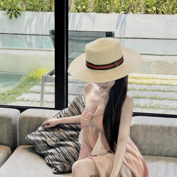 designer,replica,clothing,fake,1:1,lv,luxury,high quality Gucci’s new top hat, a sun hat (O15HXI)