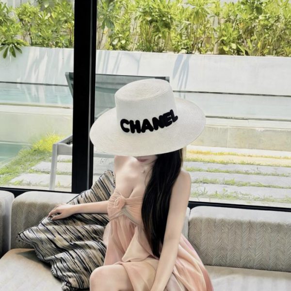 designer,replica,clothing,fake,1:1,lv,luxury,high quality CHANEL’s new elegant straw hat (HQ0NG3)