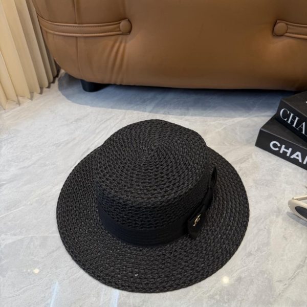 designer,replica,clothing,fake,1:1,lv,luxury,high quality CHANEL’s new flat-top straw hat (DQ84CC)