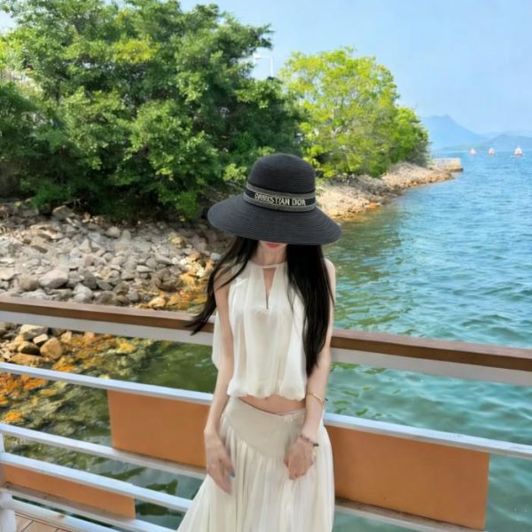 designer,replica,clothing,fake,1:1,lv,luxury,high quality DIOR’s new webbing versatile bucket hat/straw hat (2ZNK3K)