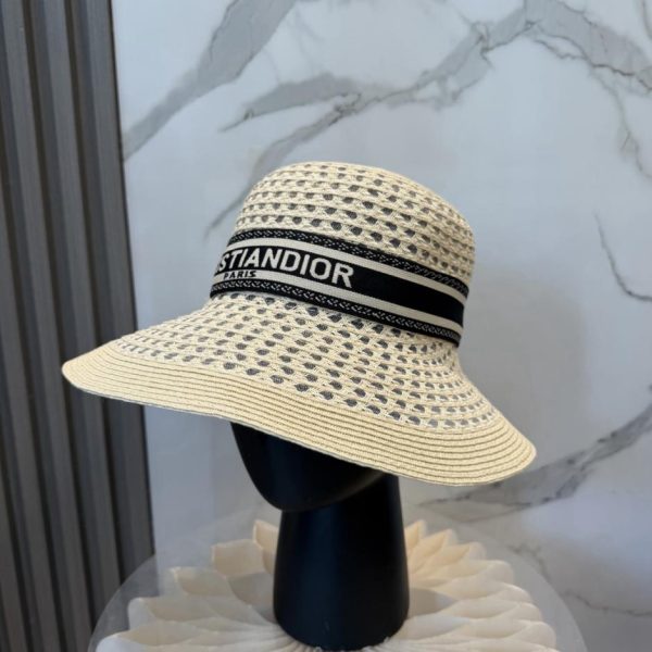 designer,replica,clothing,fake,1:1,lv,luxury,high quality Dior straw hat, openwork top hat (CAFUKF)
