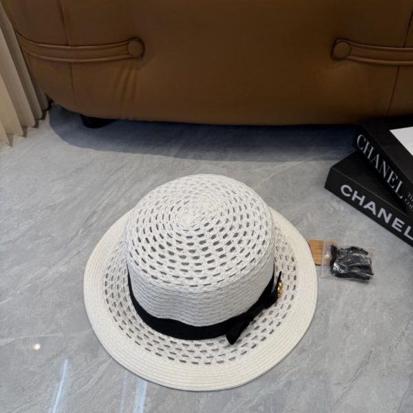 designer,replica,clothing,fake,1:1,lv,luxury,high quality CHANEL’s new flat-top straw hat (CX4EAE)
