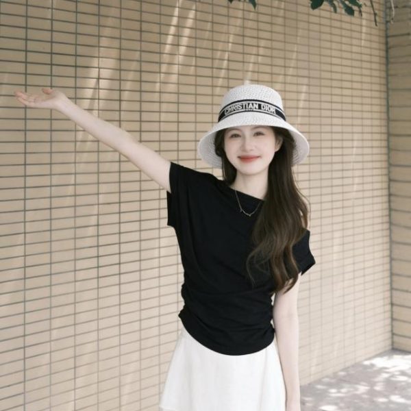 designer,replica,clothing,fake,1:1,lv,luxury,high quality DIOR’s new woven strap bucket hat/straw hat (5ZWZYQ)