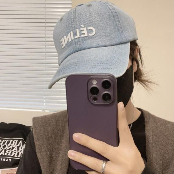 designer,replica,clothing,fake,1:1,lv,luxury,high quality CELINE’s new denim baseball cap (E1FO0R)