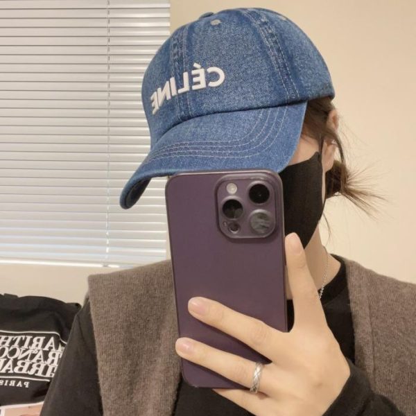 designer,replica,clothing,fake,1:1,lv,luxury,high quality CELINE’s new denim baseball cap (VWBVID)