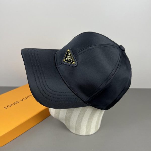 designer,replica,clothing,fake,1:1,lv,luxury,high quality Prada classic triangle logo baseball cap (8EMGEM)