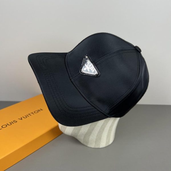 designer,replica,clothing,fake,1:1,lv,luxury,high quality Prada classic triangle logo baseball cap (IEHZJ3)