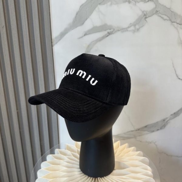 designer,replica,clothing,fake,1:1,lv,luxury,high quality MIUMIU Autumn/Winter New Corduroy Baseball Cap (183RZL)