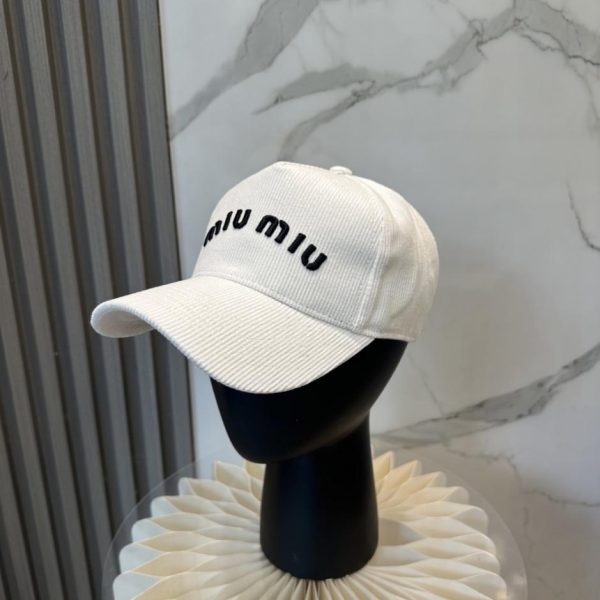 designer,replica,clothing,fake,1:1,lv,luxury,high quality MIUMIU Autumn/Winter New Corduroy Baseball Cap (3RXIXG)