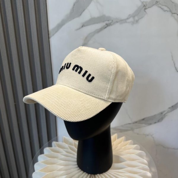designer,replica,clothing,fake,1:1,lv,luxury,high quality MIUMIU Autumn/Winter New Corduroy Baseball Cap (48U7LG)