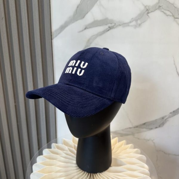 designer,replica,clothing,fake,1:1,lv,luxury,high quality MIUMIU Autumn/Winter New Corduroy Baseball Cap (J0D51S)