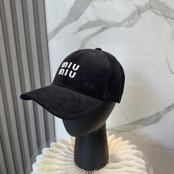 designer,replica,clothing,fake,1:1,lv,luxury,high quality MIUMIU Autumn/Winter New Corduroy Baseball Cap (YXXG0K)