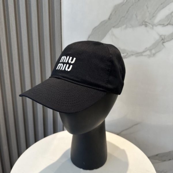 designer,replica,clothing,fake,1:1,lv,luxury,high quality MIUMIU canvas baseball cap, 1:1 replica, custom molded (F3T366)