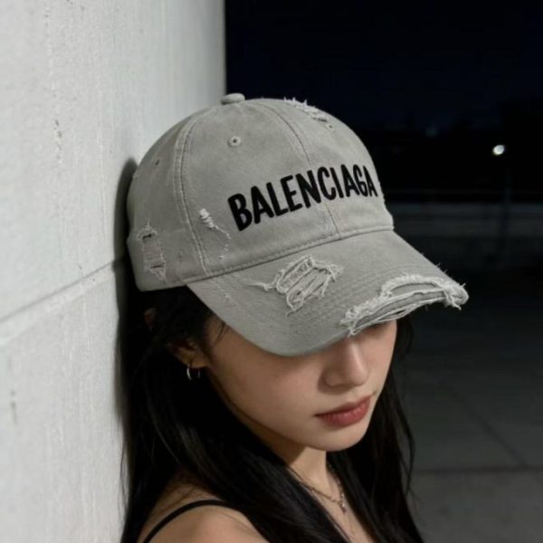 designer,replica,clothing,fake,1:1,lv,luxury,high quality Balenciaga washed and distressed baseball cap (WEZ0X4)