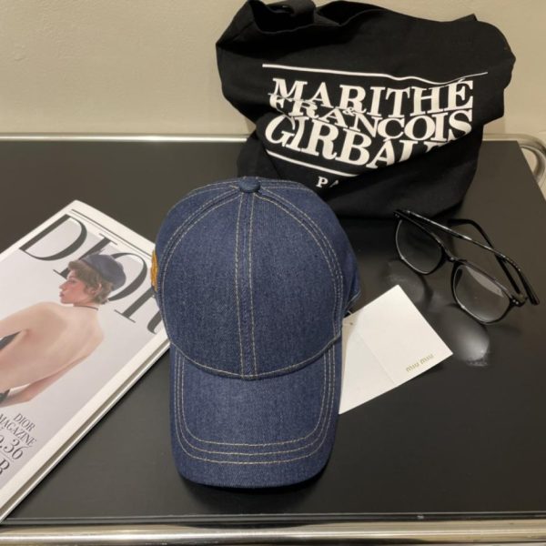 designer,replica,clothing,fake,1:1,lv,luxury,high quality Miu’s new embroidered baseball cap (W3YJNB)