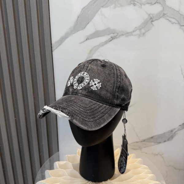 designer,replica,clothing,fake,1:1,lv,luxury,high quality Chrome Hearts New High-Quality Washed Denim Baseball Cap (7XZF3K)