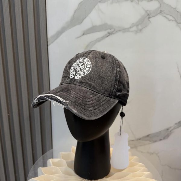 designer,replica,clothing,fake,1:1,lv,luxury,high quality Chrome Hearts New High-Quality Washed Denim Baseball Cap (YA1V65)