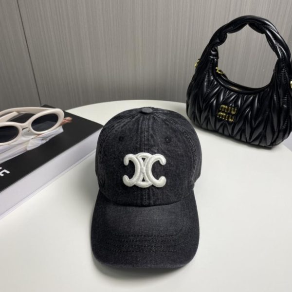 designer,replica,clothing,fake,1:1,lv,luxury,high quality CELINE Spring/Summer Denim Baseball Cap (OF85J6)
