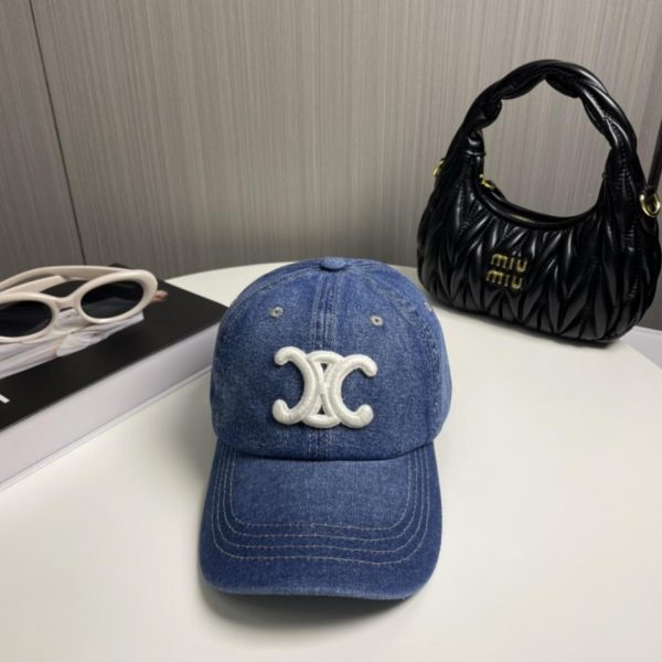 designer,replica,clothing,fake,1:1,lv,luxury,high quality CELINE Spring/Summer Denim Baseball Cap (TYU6CW)