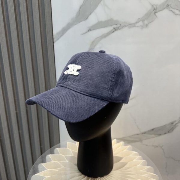 designer,replica,clothing,fake,1:1,lv,luxury,high quality Celine Fall/Winter Limited Edition Arc de Triomphe Embroidered Corduroy Baseball Cap (1MCUW9)