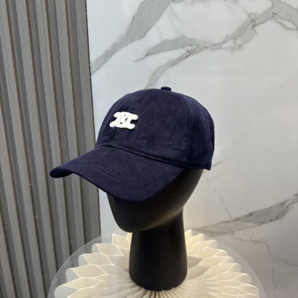 designer,replica,clothing,fake,1:1,lv,luxury,high quality Celine Fall/Winter Limited Edition Arc de Triomphe Embroidered Corduroy Baseball Cap (DEZ7NO)