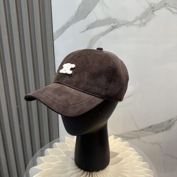 designer,replica,clothing,fake,1:1,lv,luxury,high quality Celine Fall/Winter Limited Edition Arc de Triomphe Embroidered Corduroy Baseball Cap (ECRSE2)