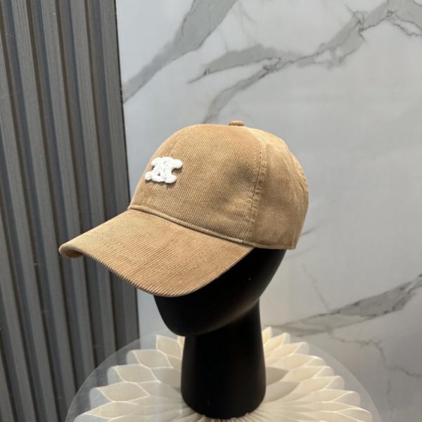 designer,replica,clothing,fake,1:1,lv,luxury,high quality Celine Fall/Winter Limited Edition Arc de Triomphe Embroidered Corduroy Baseball Cap (RN233X)